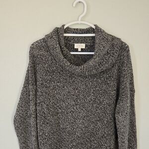 Lucky Brand | Gray Cowl Neck Button Sides Sweater Size Large